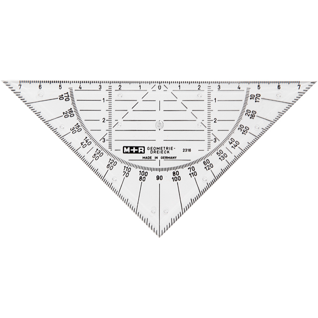 Equerre géométrique, L: 16 cm, 1 pièce