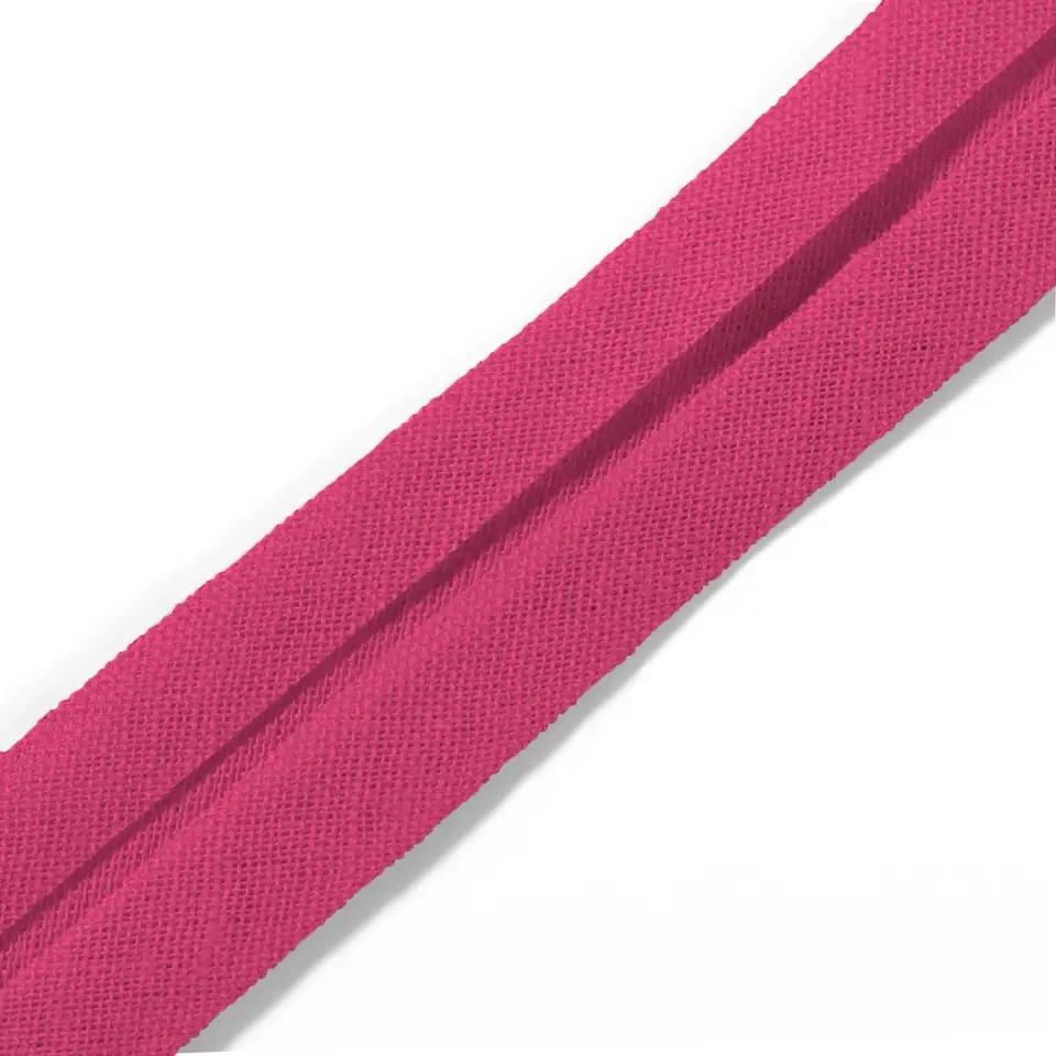 Biais coton 40/20 mm fuchsia, 30 m