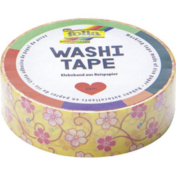 Washi-Tape, 15mmx10m, Couronne de fleurs vert