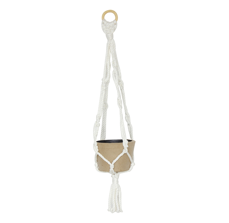 Décopatch Deco - Grande suspension macramé avec cache-pot