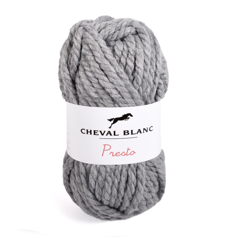 laine à tricoter Presto 750gr (88% Acrylique 12% laine) Gris clair