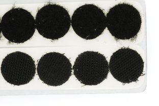 Velcro Rond 20mm Autocollant 12 sets, Noir