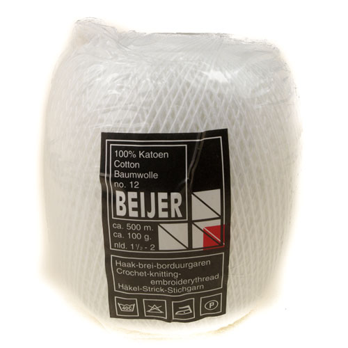 Coton Mercerisé n°12 100gr, Blanc