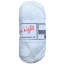 Coton à Tricoter Cotton 8 (100% coton) 50gr, Blanc