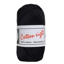 Haakkatoen Cotton 8 (100% katoen) 50gr, Zwart