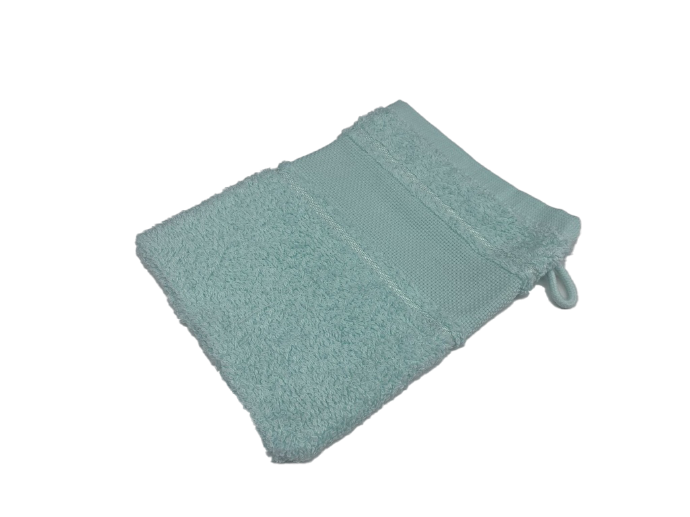 Gant de toilette Softline galon aida 23x15cm, mint