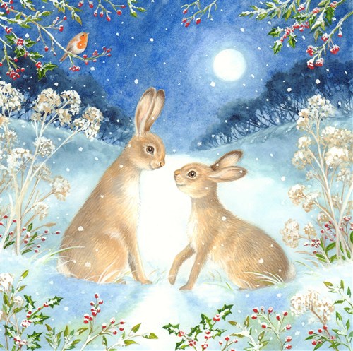 Crystal Card Kit ® Bunnies 18x18cm