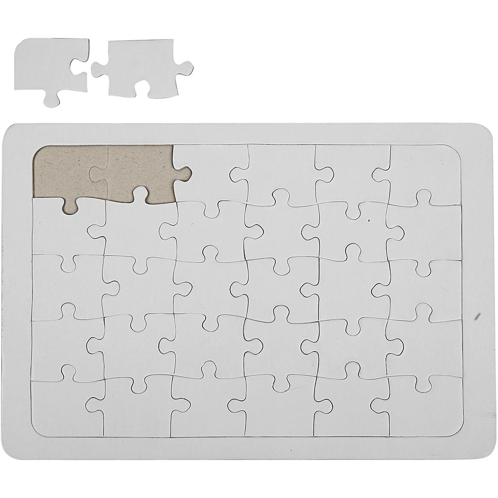 Puzzel, wit, 10 stuk/ 1 doos