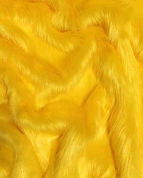 Peluche, largeur 150cm Jaune foncé