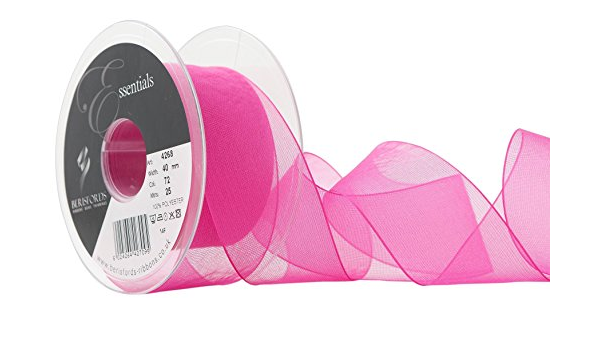 Berisfords Super Sheer Organzalint, 40 mm - 25 m, Fushia