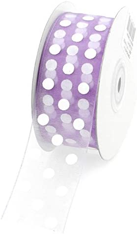 Berisfords Lint 23mm, Sheer Dots, Lila