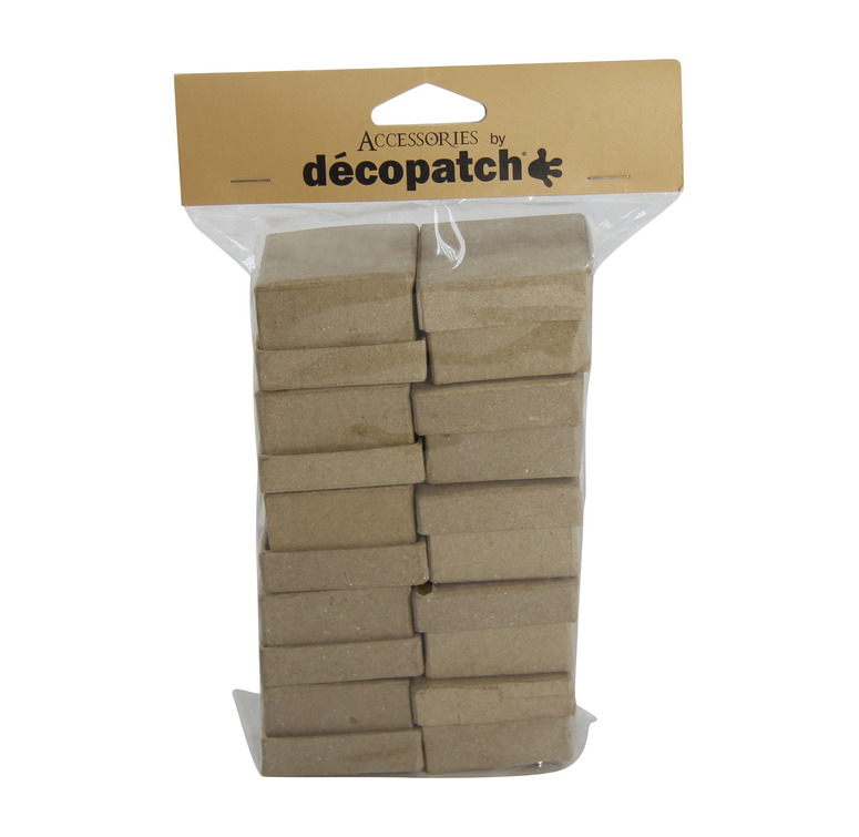 Décopatch Boîte - Set 10 petites boîtes carrées