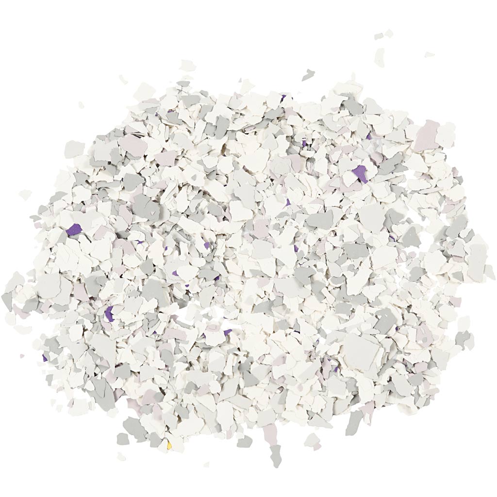 Flocons de Terrazzo, gris clair, 90 gr/ 1 boîte