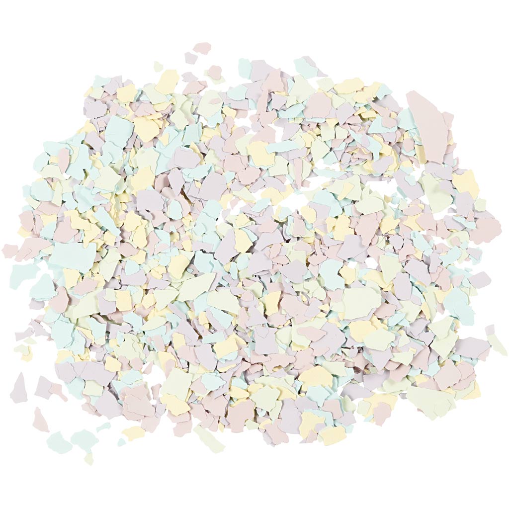 Terrazzo vlokken, pastelkleuren, 90 gr