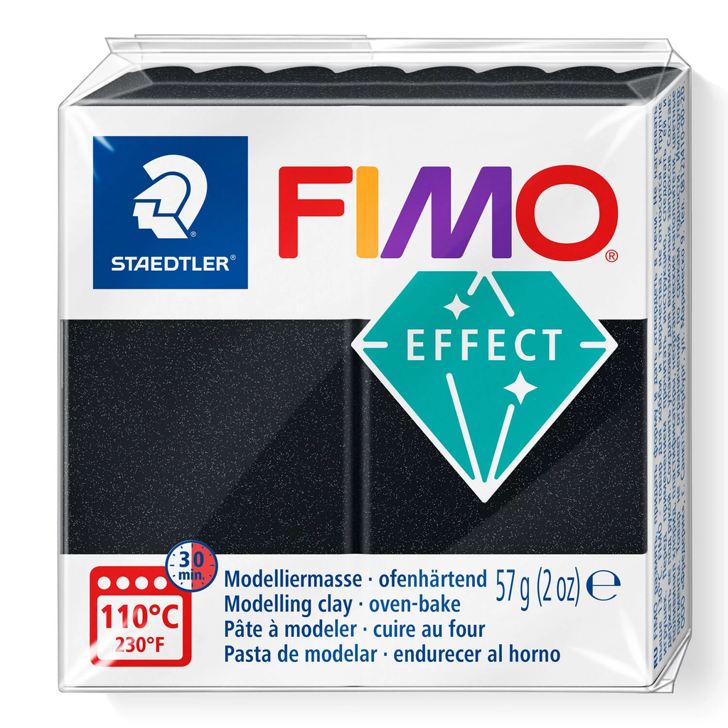 Fimo effect metallic boetseerklei, 57gr - staal grijs