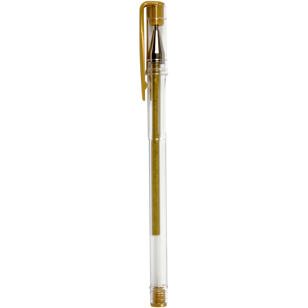 Gelpen Goud, lijndikte 0.8 mm - 6 stuks