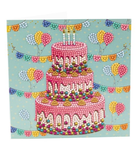 Crystal Card Kit ® Diamond Painting 18x18cm, Cake