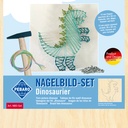 Yarn Picture set 20x20cm (incl nagel, garen, hamer) - Dinosaurus