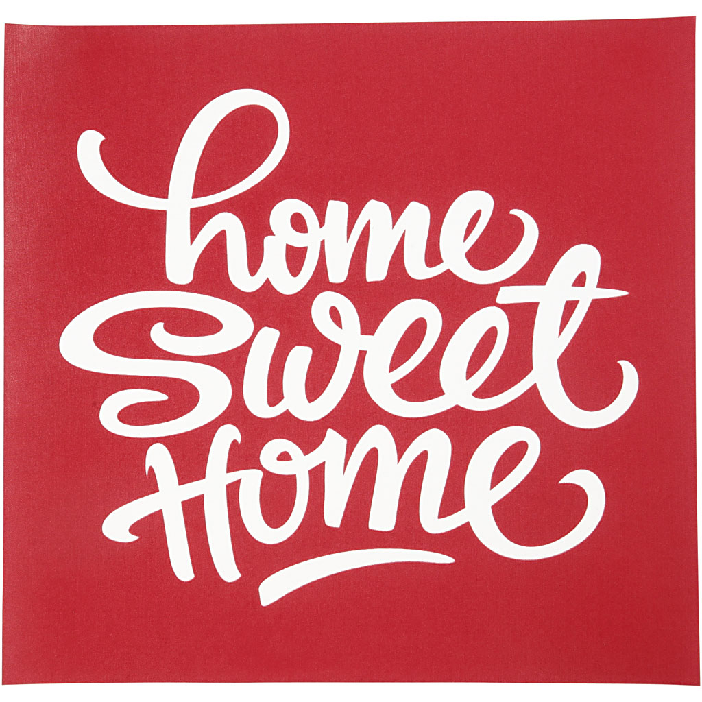 Screen stencil Home Sweet Home, vel 20x22 cm