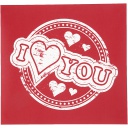 Screen stencil I Love You, vel 20x22 cm