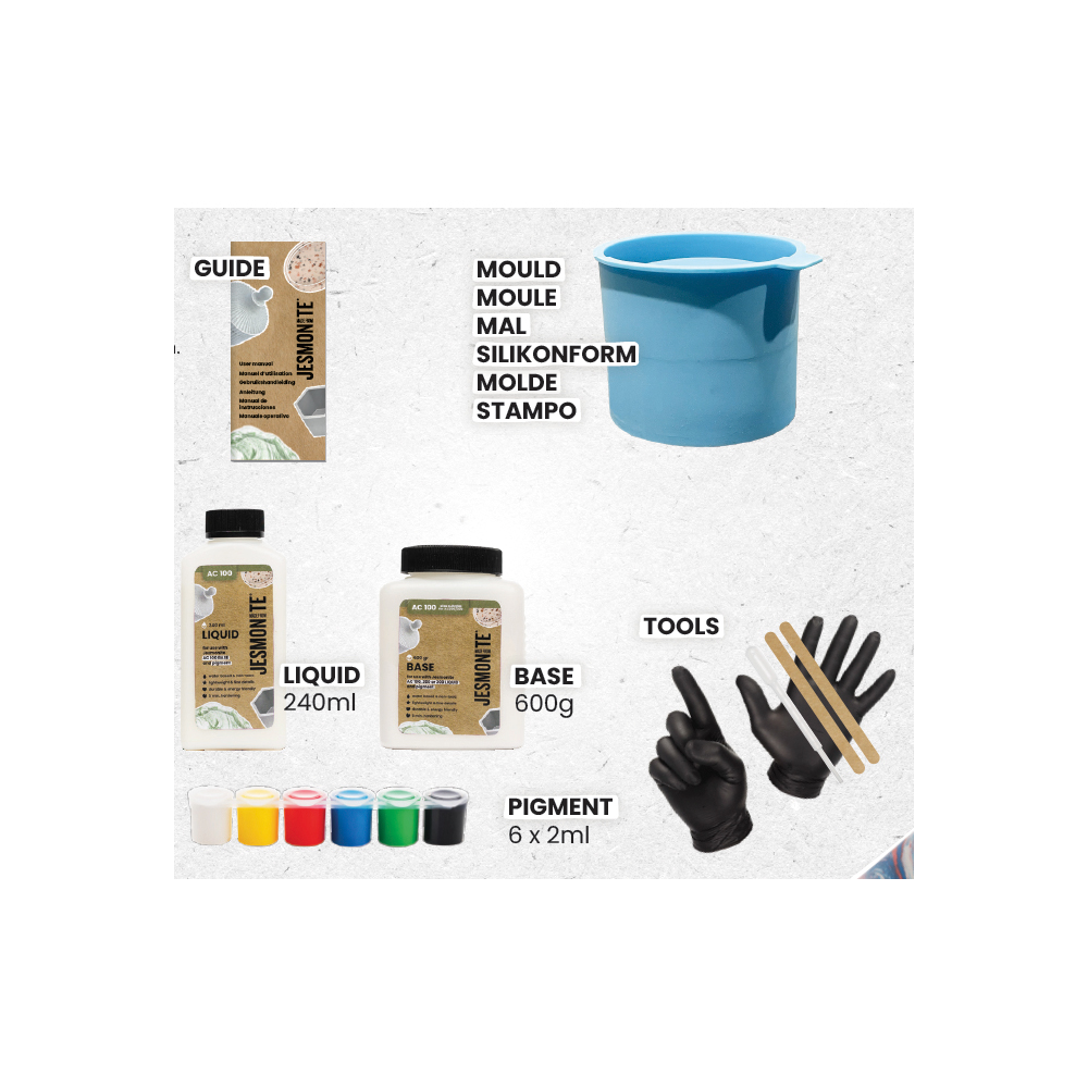 Jesmonite AC100 KIT MINI 6 - Ronde Pot