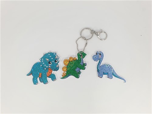 Crystal Art Keyring Dinosaur Friends