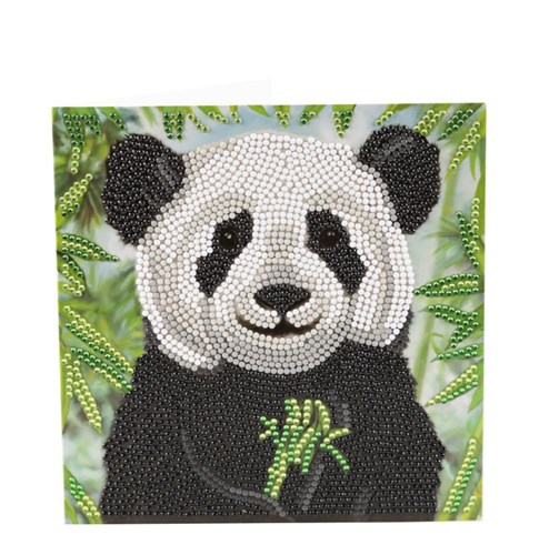 Crystal Card Kit ® Diamond Painting 18x18cm, Baby Panda-Martha Bowyer