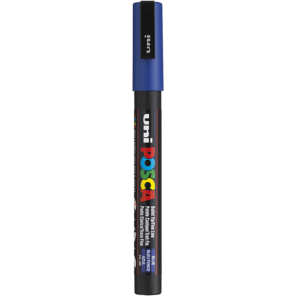 Posca verfstift PC3M Fijne conische punt - Donkerblauw