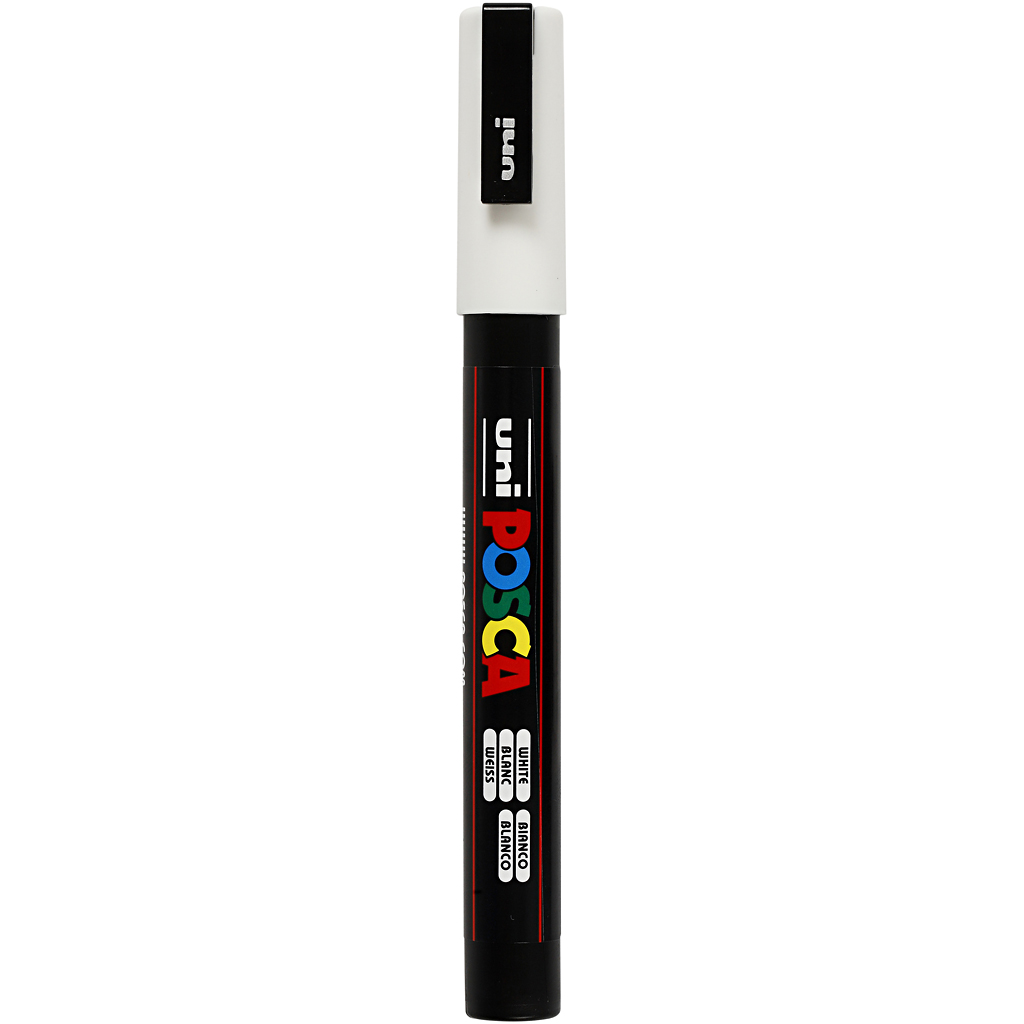 Posca verfstift PC3M Fijne conische punt - Wit