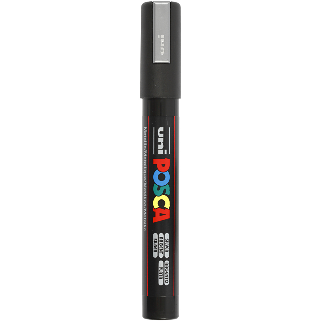 Posca Verfstift medium conische punt Zilver