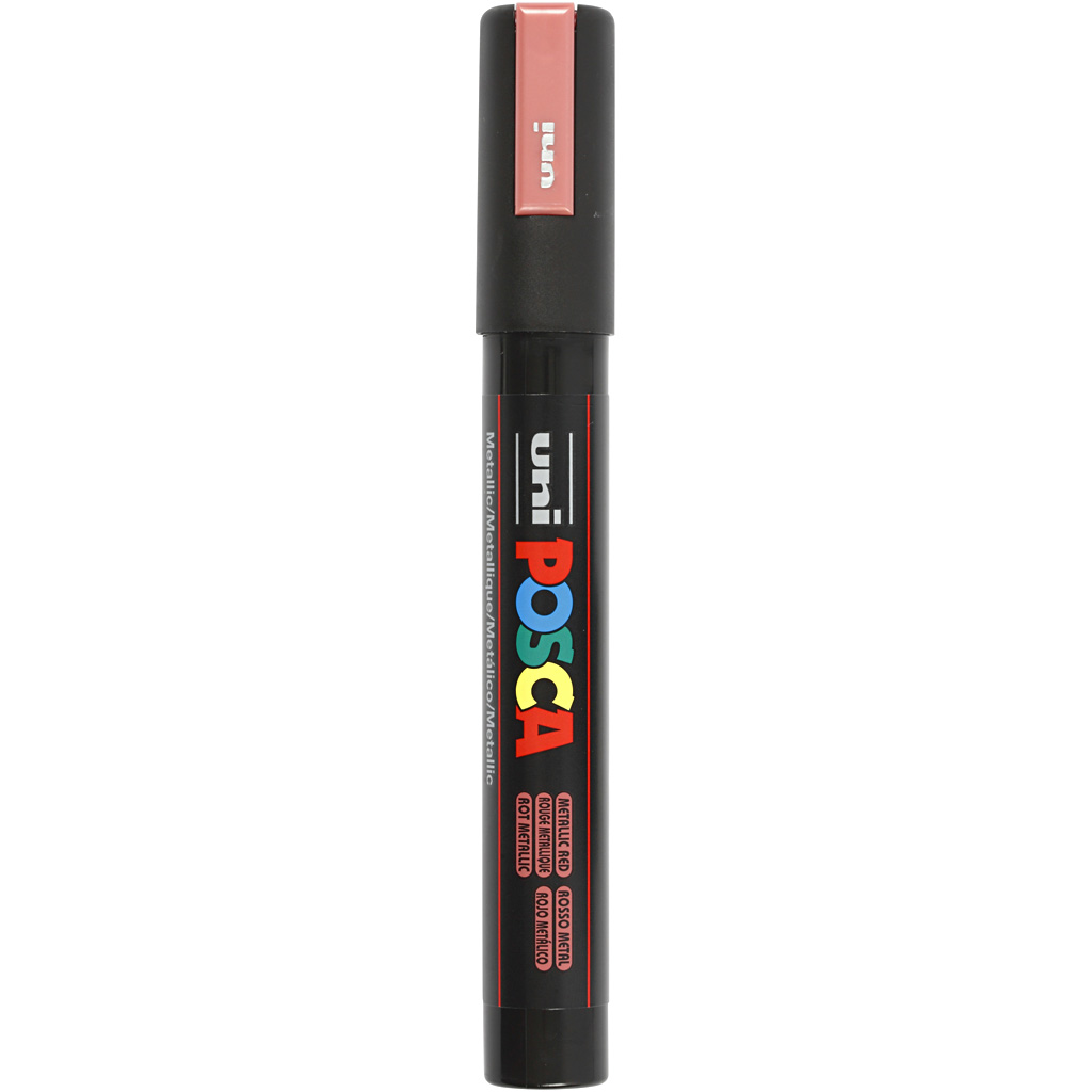 Posca Verfstift medium conische punt Metallic rood