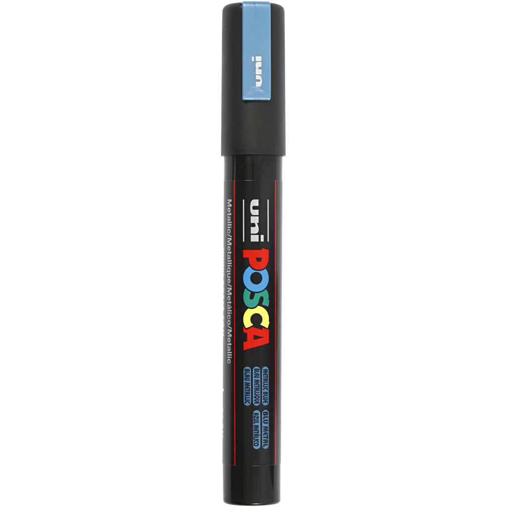 Posca Verfstift medium conische punt Metallic blauw