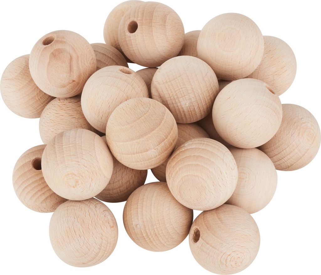 Houten Ballen 25mm, 50 stuks