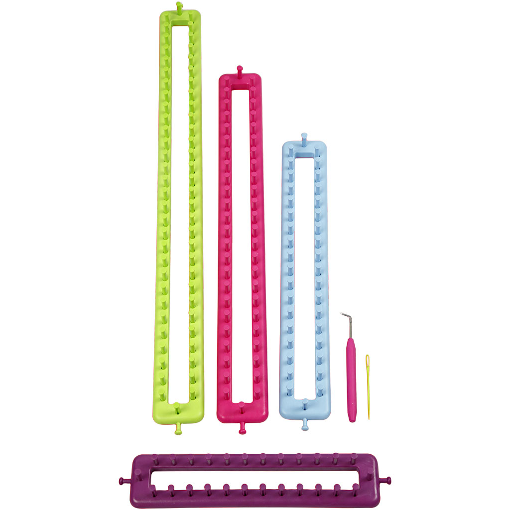 Knitting loom, L: 25-35-45-55 cm, 1 set