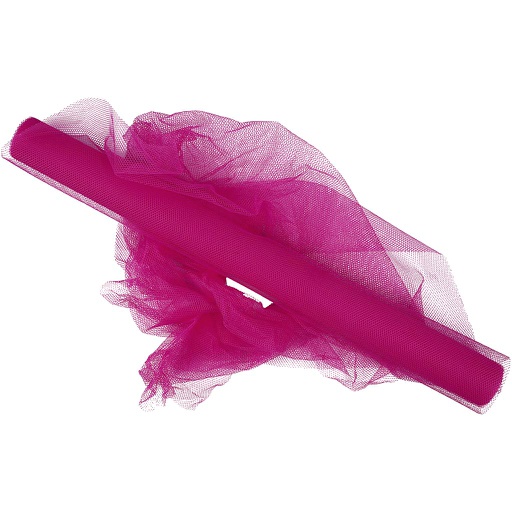 [CR44614] Tulle, L: 50 cm, rose, 5 m/ 1 rouleau