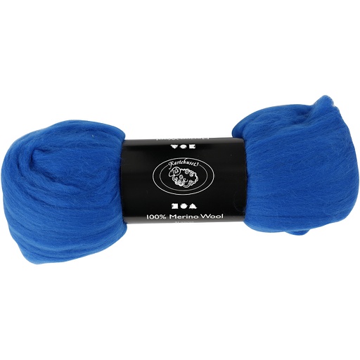 [CR46#037] Laine Mérino, 21 micron, 100 gr bleu cobalt