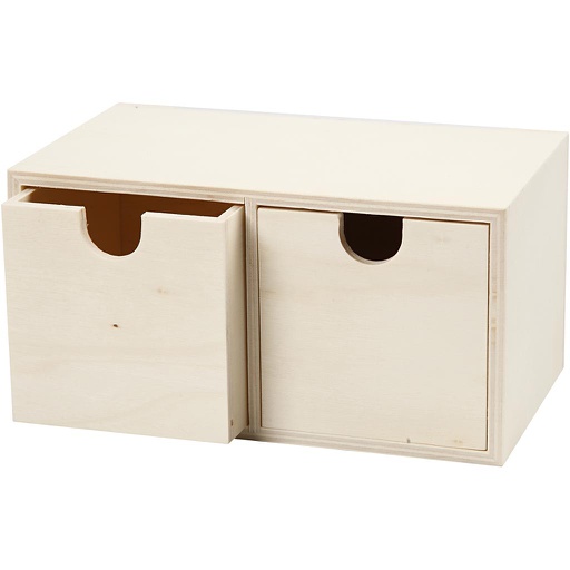 [CR55765] Ladenkast met 2 lades, 9.2x17.7 cm - Triplex