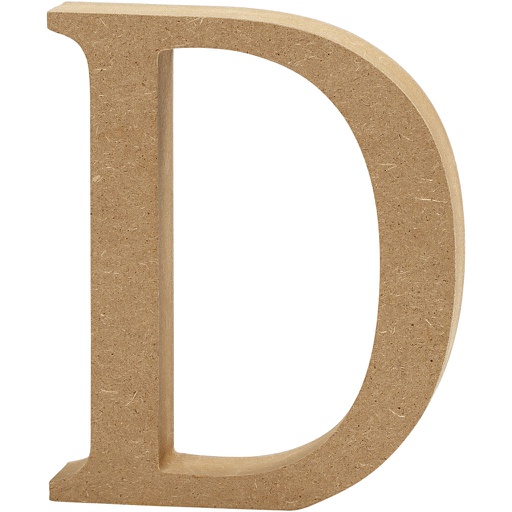 [CR563#13] Letter MDF, H: 13 cm, dikte 2 cm - D