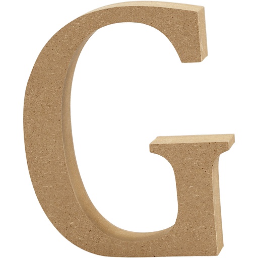 [CR563#16] Letter MDF, H: 13 cm, dikte 2 cm - G