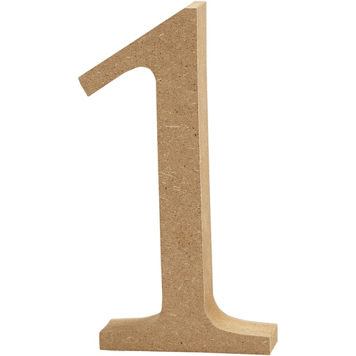 [CR56#339] Cijfer MDF, H: 13 cm, dikte 2 cm, 1