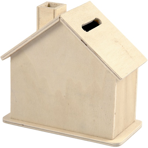 [CR574720] Spaarpot huis, afm 10,1x10x5,4 cm