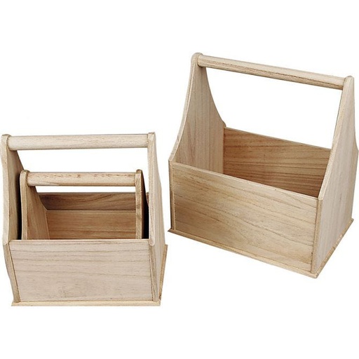 [CR57596] Paniers en bois, dim. 24x17,5x28 cm, 3 pièce/ 1 set