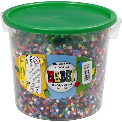 [CR75220] Perles à repasser couleurs class dim 5x5mm trou 2,5mm medium 20000 ass / 1 seau