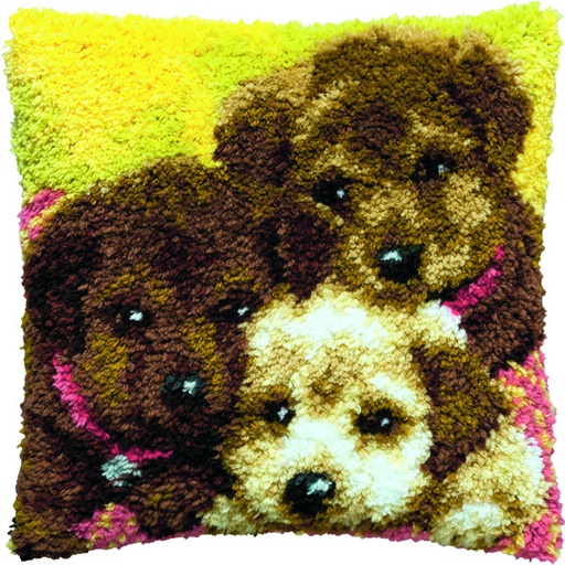 [PA4040#324] Knoopkussens 40x40cm, Puppy's