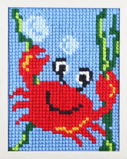 [PA0027#055] Pako voorgedrukt kruissteekpakket, Kindertekeningen 18x24cm