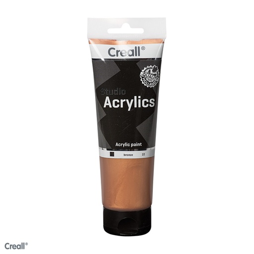 [006298#22] Creall Studio Acrylics Metallic 250ml Bronze