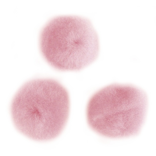 [R76512#16] Pompons, 15 mm, 60 pces, Rose