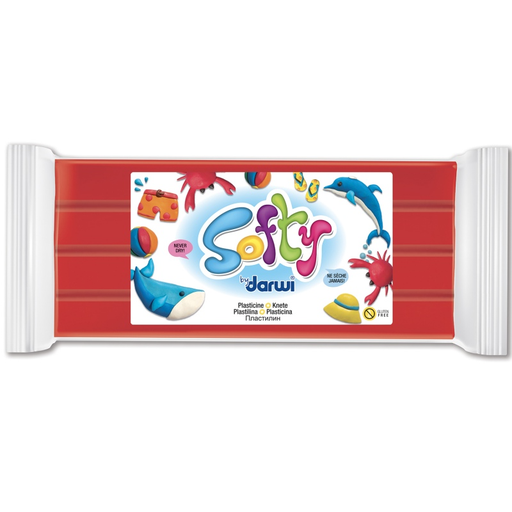 [8080#400] Darwi Softy Pâte à Modeler 500gr, Rouge