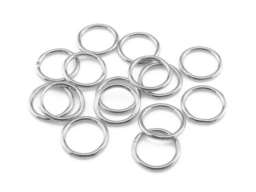 [P19175] Ringen Zilver, 8 mm - 100 Stuks