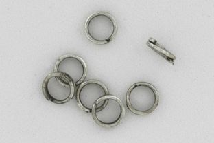 [P190743] Splitring Grijs, 6 mm - 100 Stuks